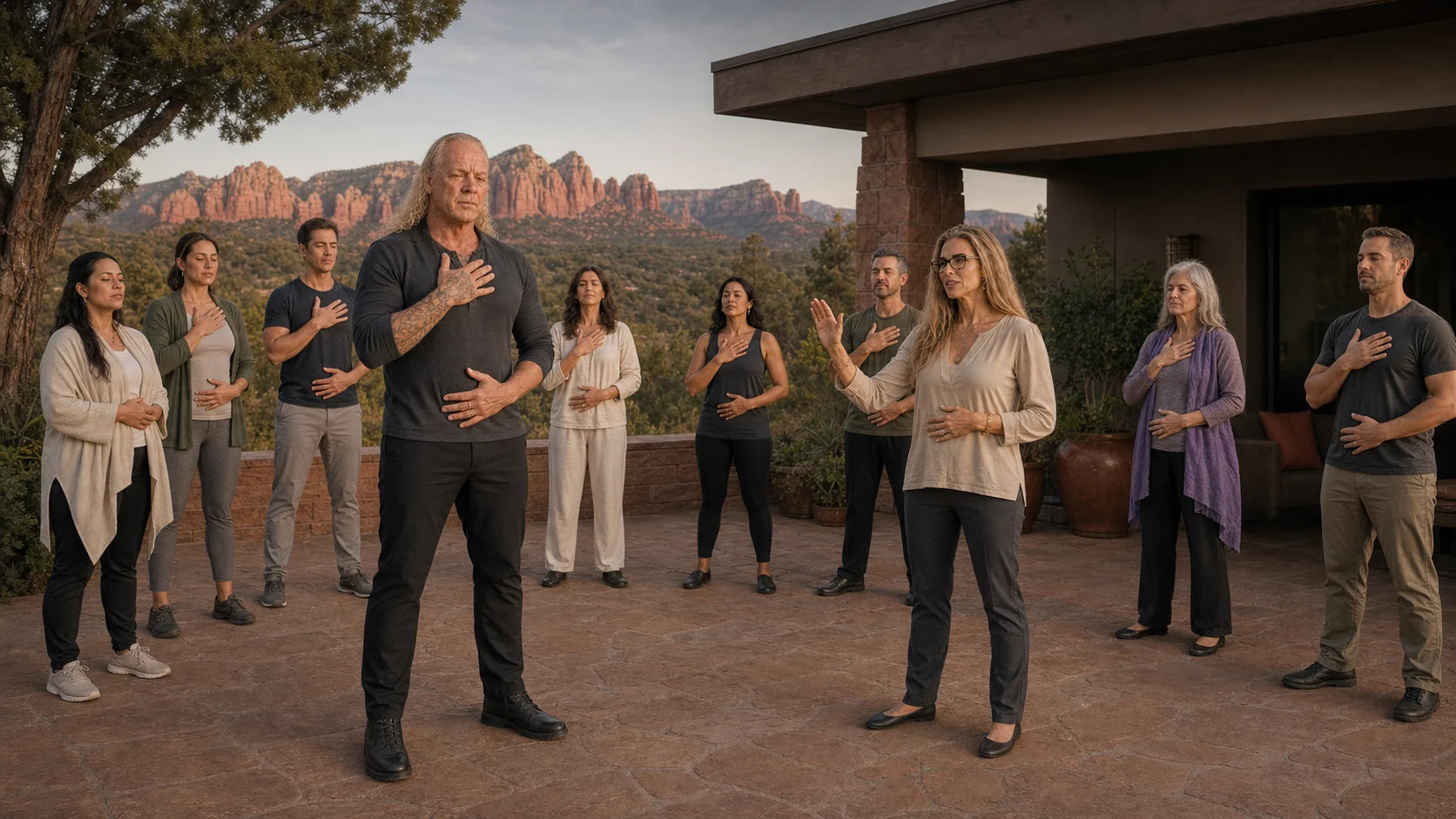 Chance and Michelle Davis lead a grounded PSP embodied-practice workshop in Sedona.